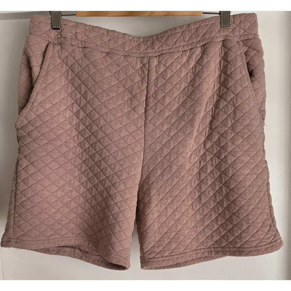 Threadbare Women's Shorts Size 8 Mauve Quilted Casual Athleisure Bermuda